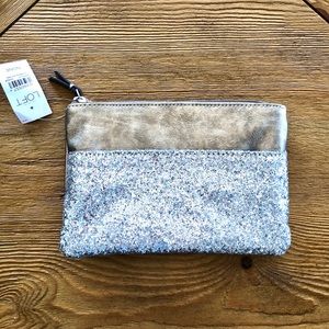 Loft Silver Sparkley Clutch